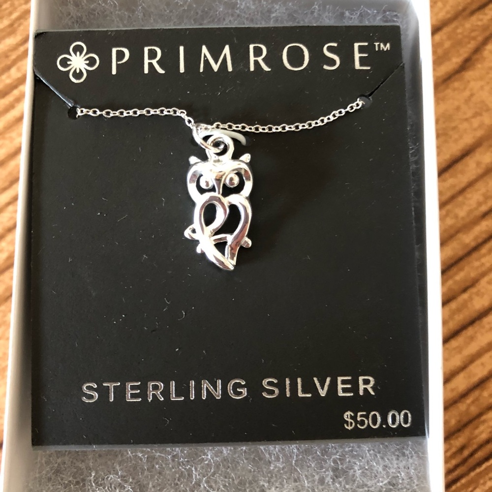 NEW Sterling Silver Owl Necklace